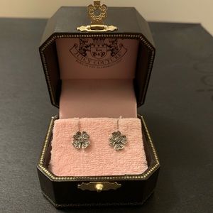 Juicy Couture Clover Silver Earrings